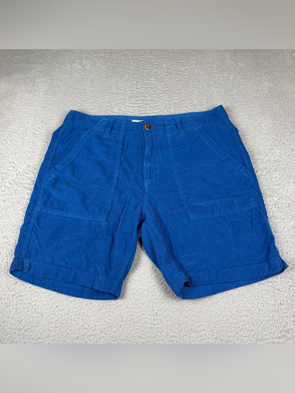 Outerknown Seventyseven Cord Utility Shorts Mens 34 Blue Organic Cotton Outdoors